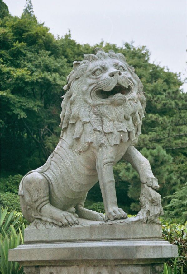 Stone Lion, Sun Yatsen's Mausoleum, Purple & Gold Mountains, Nanjing